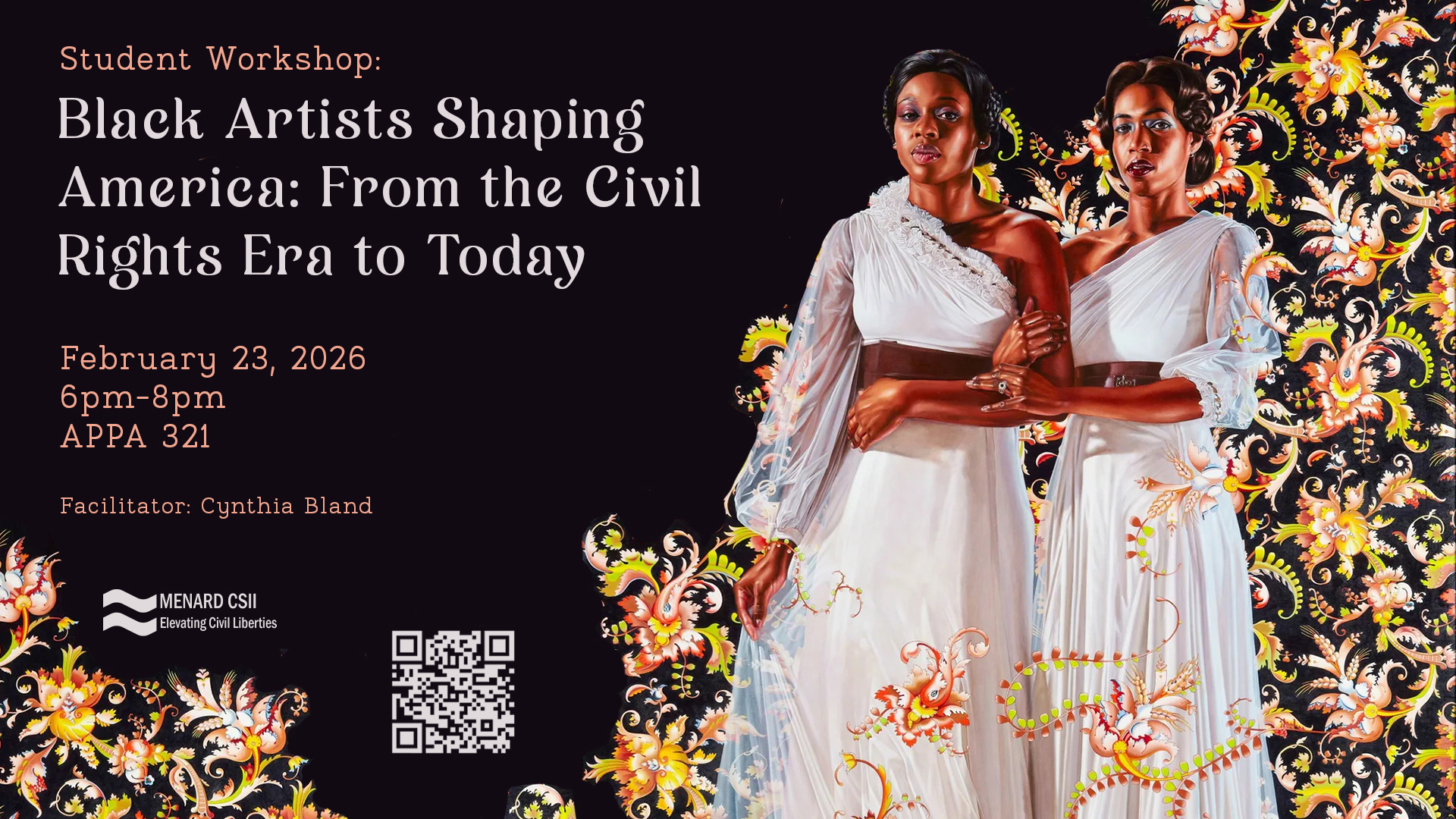 Black Artists Shaping America: Banner with artwork from Kehinde Wiley