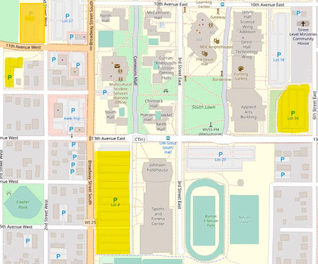 South Campus Parking Map