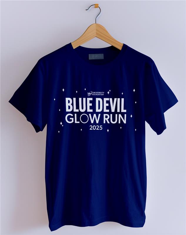 dark blue glow run shirt