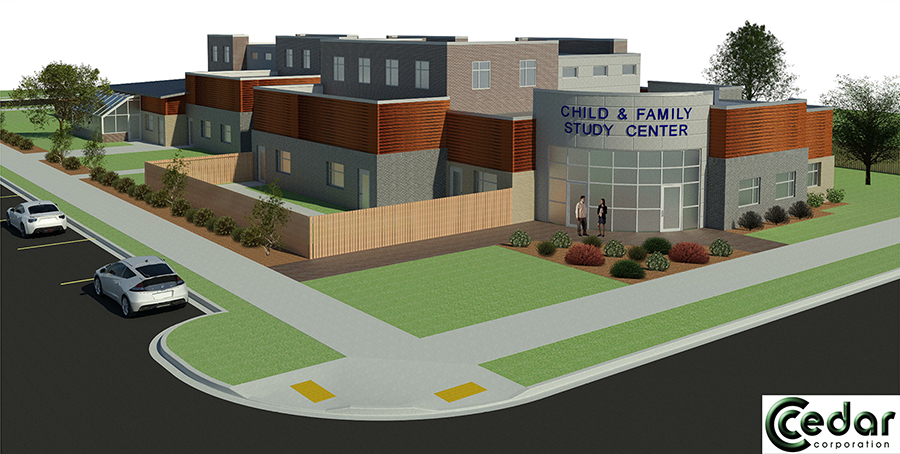 The proposed new Child and Family Study Center at UW-Stout would replace the existing facility at 811 6th St. E.