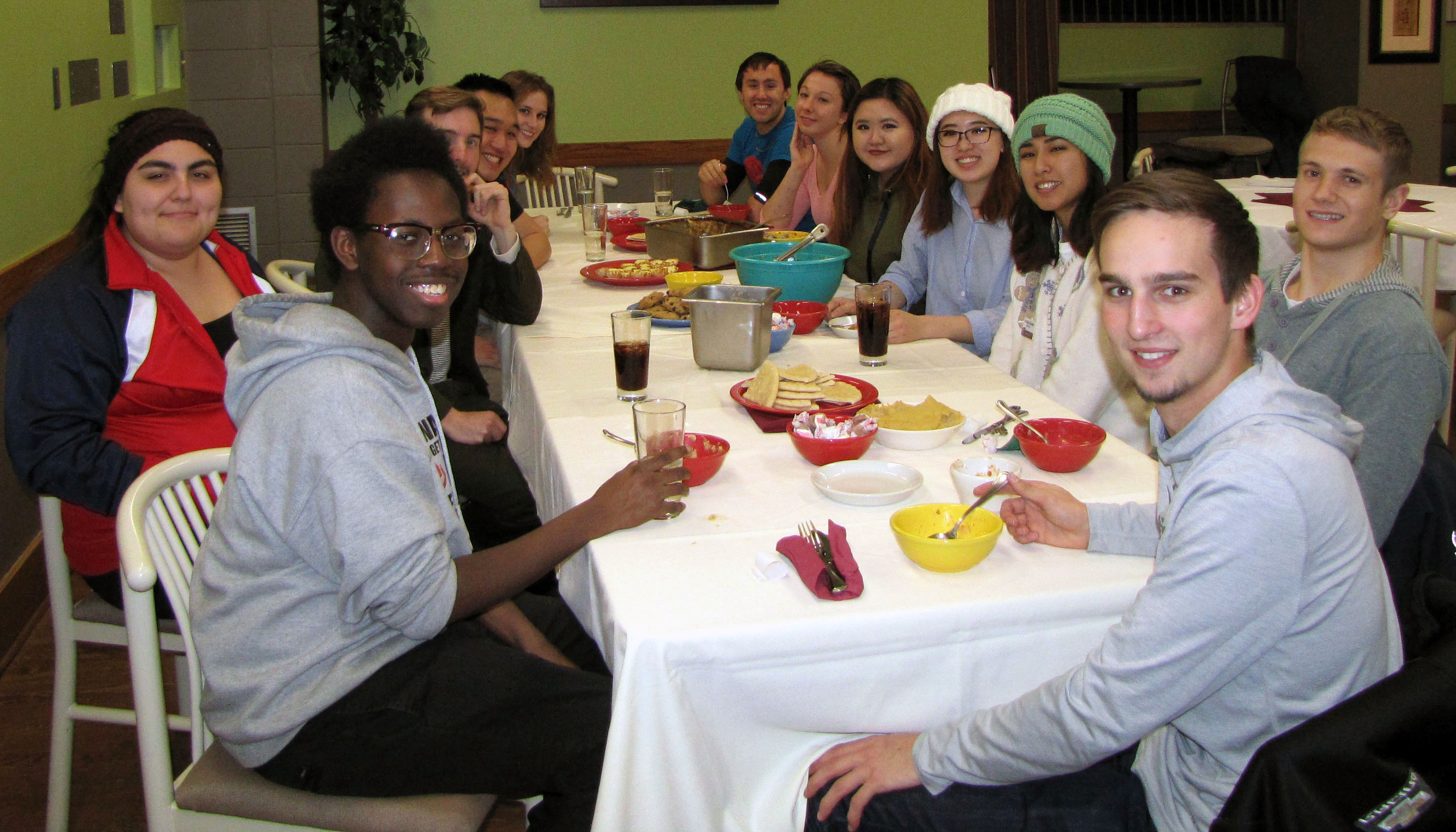 UW-Stout students gathered to sample some of the recipes in the Slow Food “Good Harvest Cookbook.”