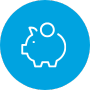 Piggy coin icon