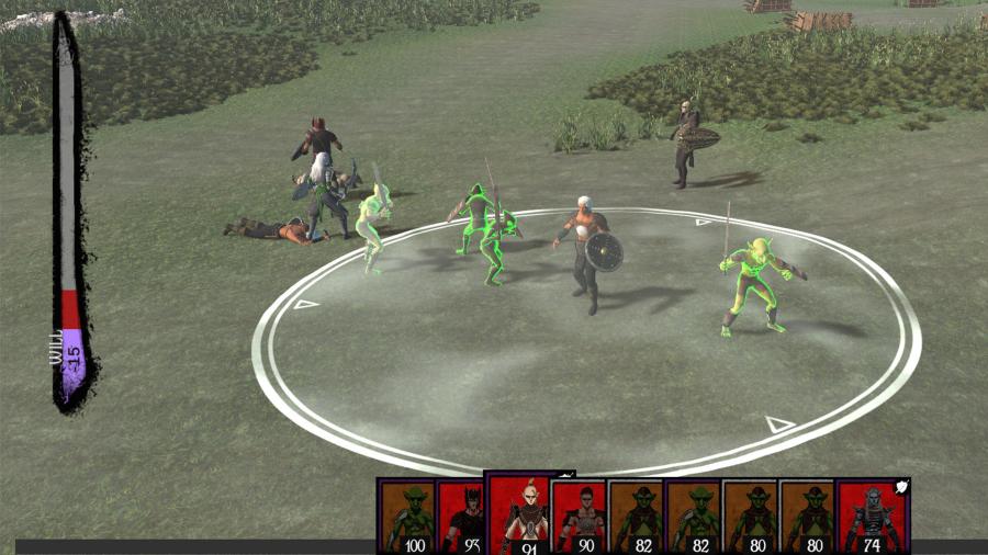 Players battle goblins in Notoris, a video game by Flying General Games.