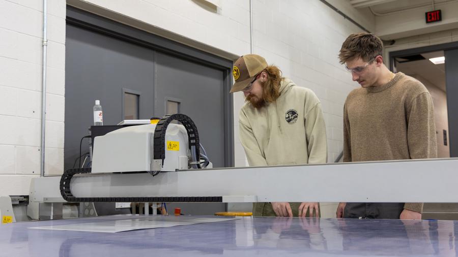 Students in the Packaging Lab