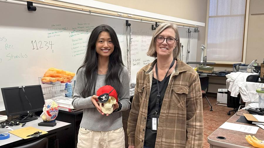Two women in classroom