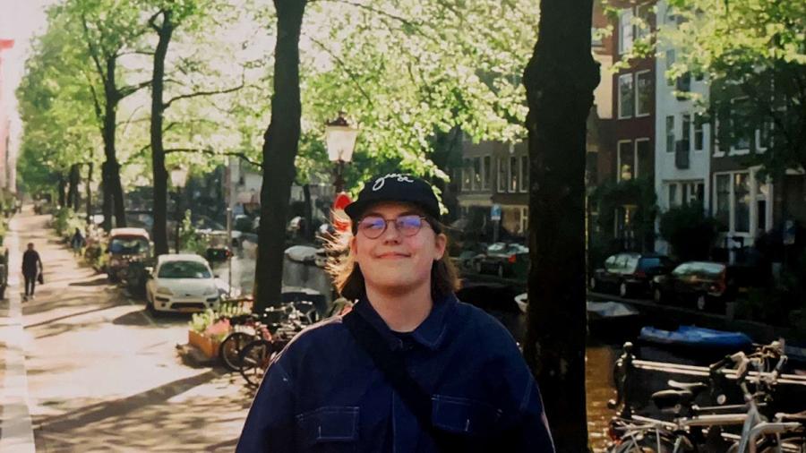 Woman on urban street