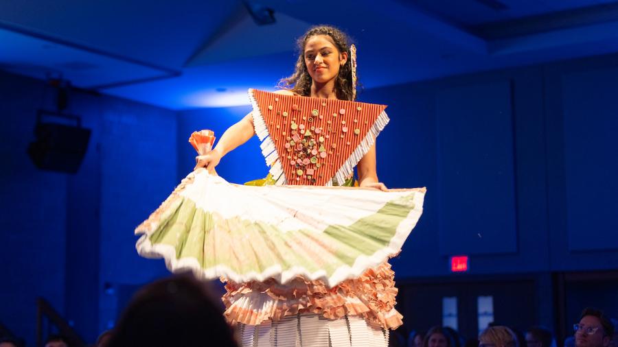 Beloved Buttons and Pleats, Please sculptural fashion design