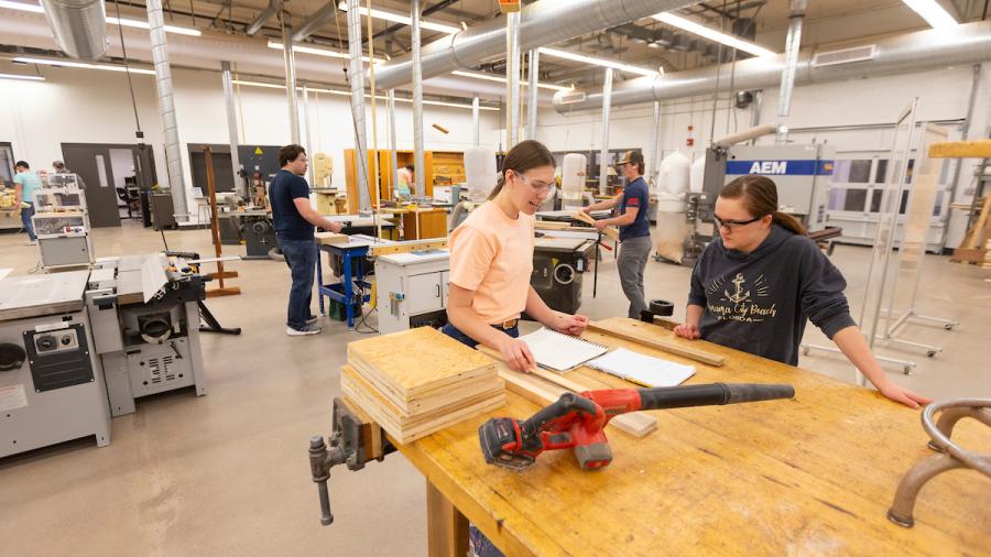 Andrea Smith and Brook Derks discuss their ukulele design.