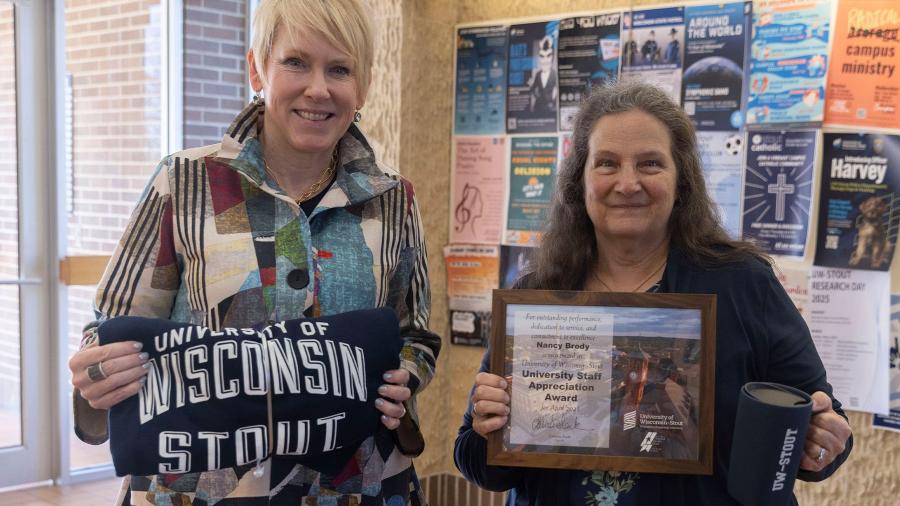 Nancy Brody and Chancellor Katherine Frank