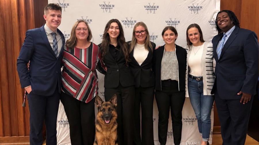 AMA student team with Advisor Pam Vaver