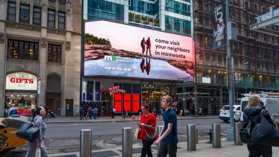 Explore Minnesota billboard in New York City