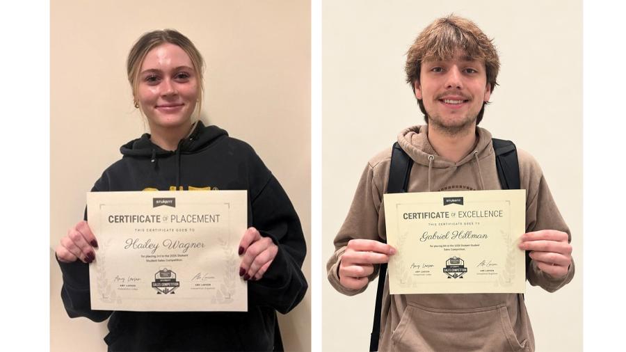Hailey Wagner and Gabriel Hillman, Stukent competition