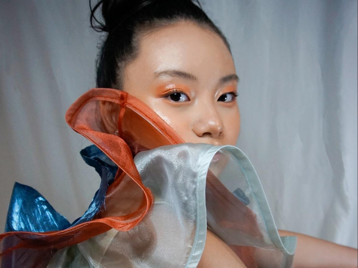 A design from "Oasis," Angel Yang's senior apparel collection.
