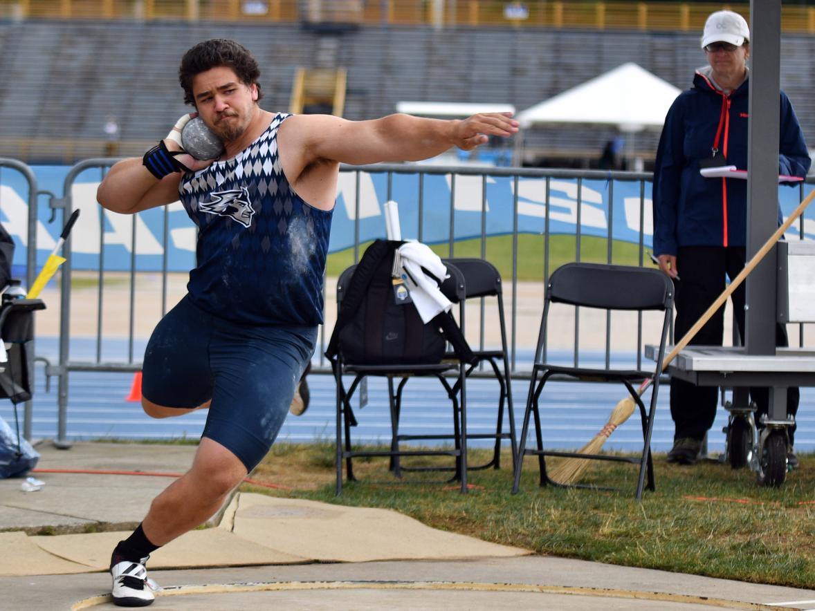 Kevin Ruechel competes in the Division III national championship in North Carolina.