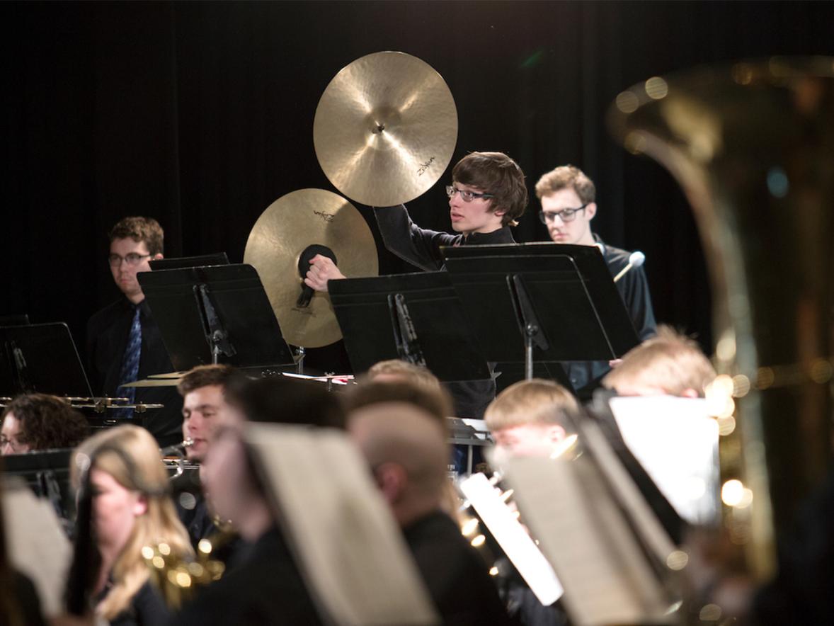 The Symphonic Band performs their spring concert.