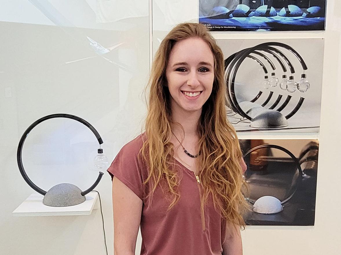 Industrial design graduating senior Elizabeth Kelly.