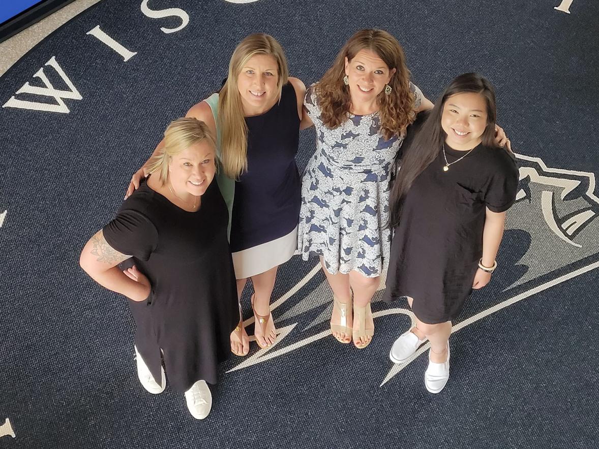 Admissions team members Jeanie Albicht, Joan Ebnet, Lacey Seefeldt and Nou Lor.