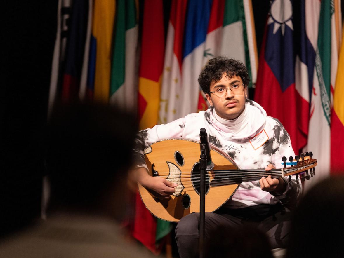 International Night, student musical presentation
