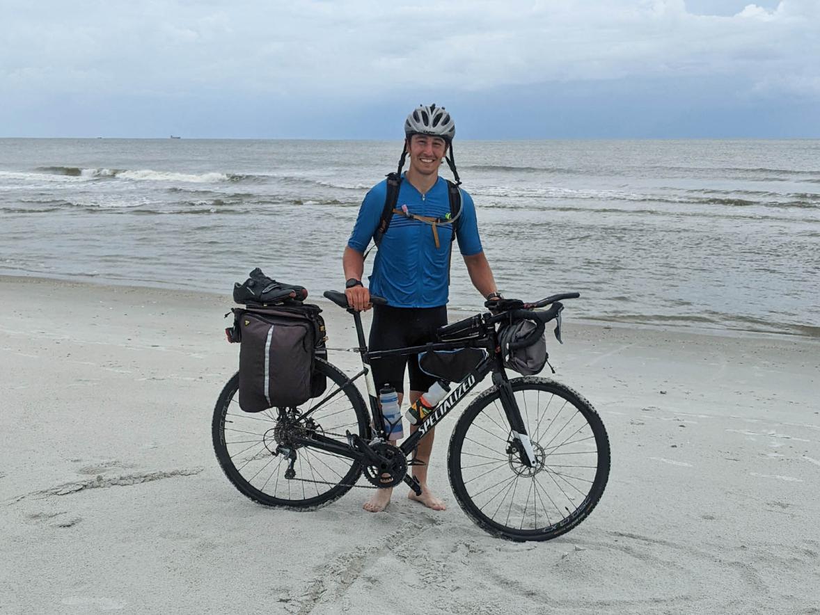 Zachary at the Jacksonville Beach on the Atlantic Ocean. Photos by Zachary Helget