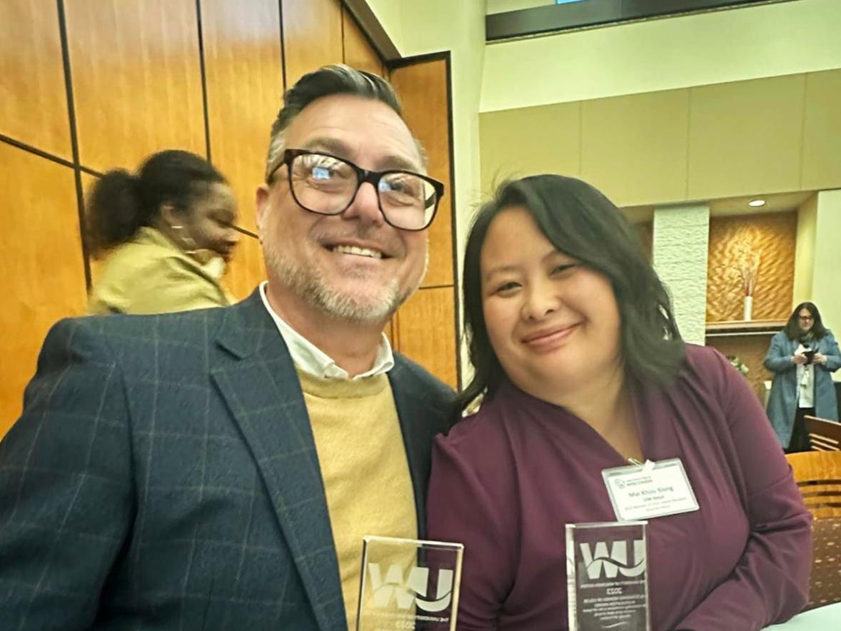 Jamie Arenz and Mai Khou Xiong