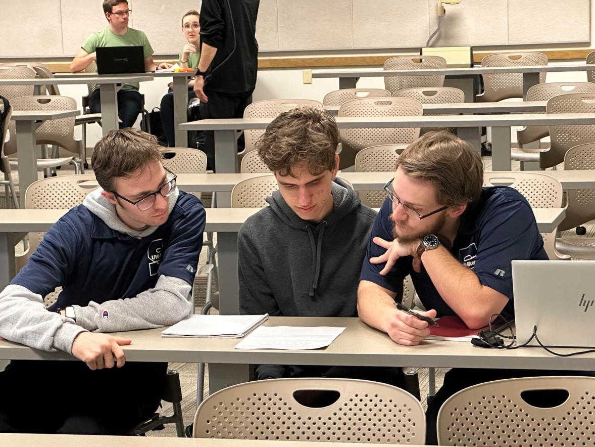 Coding Club students at the MICS competition