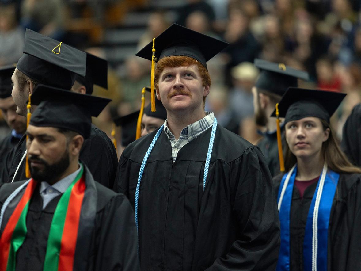 Some of the 526 graduates take part in one of the two ceremonies.