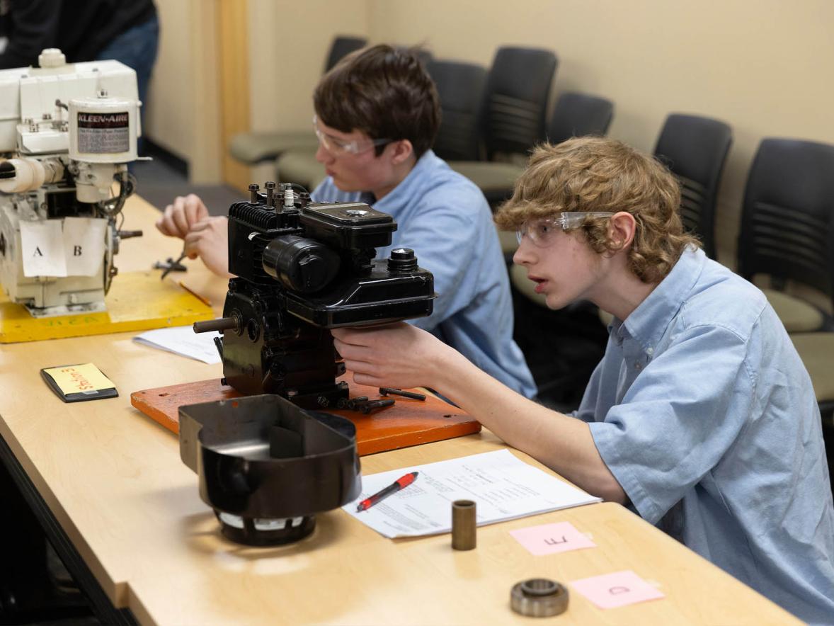 Skills USA students competing in the Power Equipment Technology event