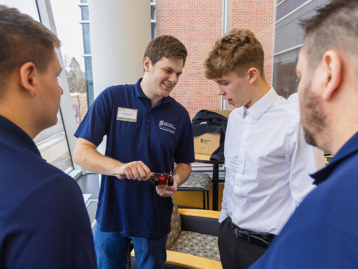 UW-Stout students help at the SkillsUSA Regional Competition Feb. 28, 2025.