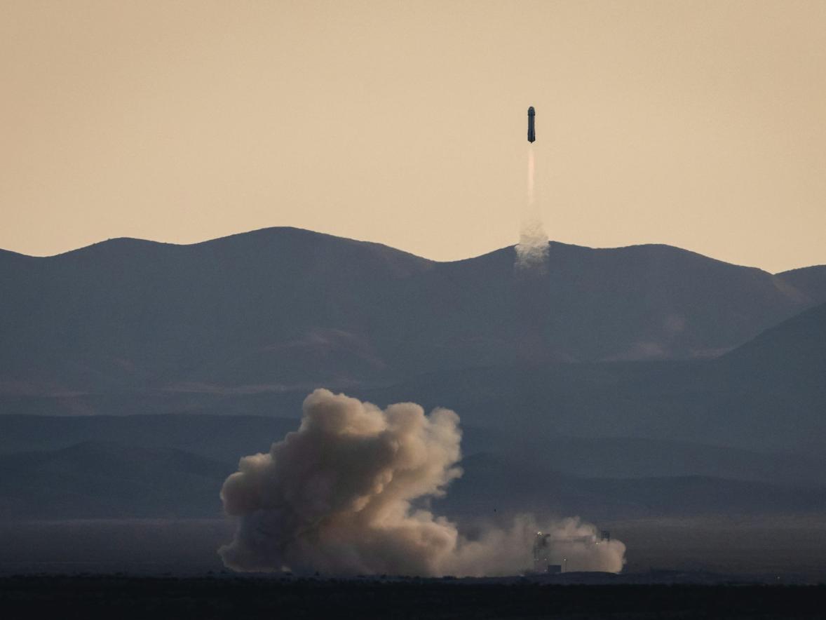 Blue Origin’s NS-31 flight lifts off.