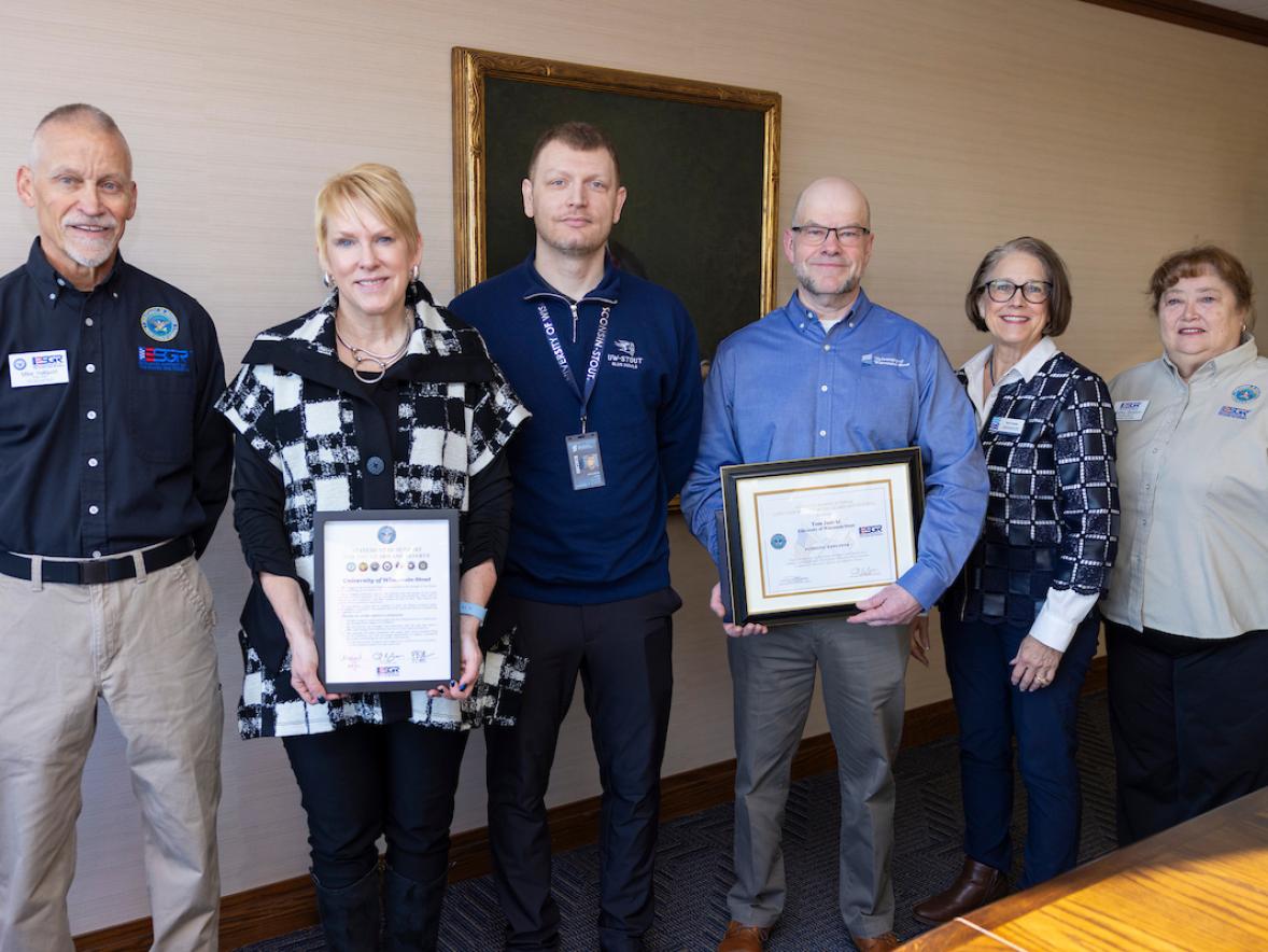 UW-Stout honored for strong support of employees in National Guard and Reserve Featured Image