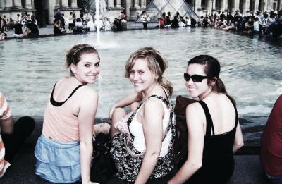 UW-Stout students studying abroad in Paris, France.