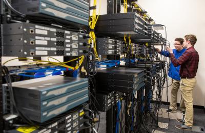 Computer servers and routers are part of the new labs.