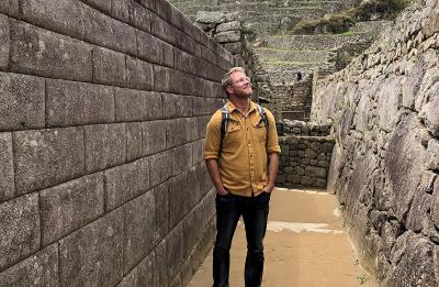 UW-Stout Associate Professor Nels Paulson at Machu Picchu in Peru. Paulson had a sabbatical last year to study how haute cuisine can empower biodiversity and communities.