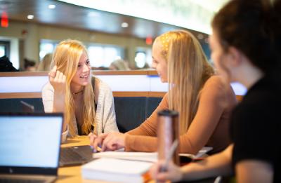 Students in the Memorial Student Center