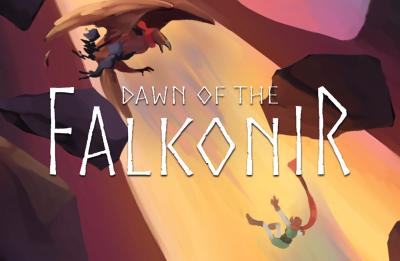 Screenshot of title animation for video game Dawn of the Falkonir.