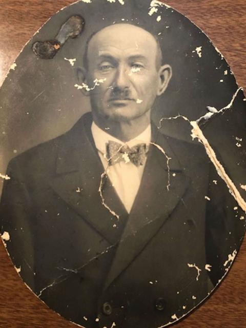 A repaired photo of Salomon Lowensteiner, Betty's father.