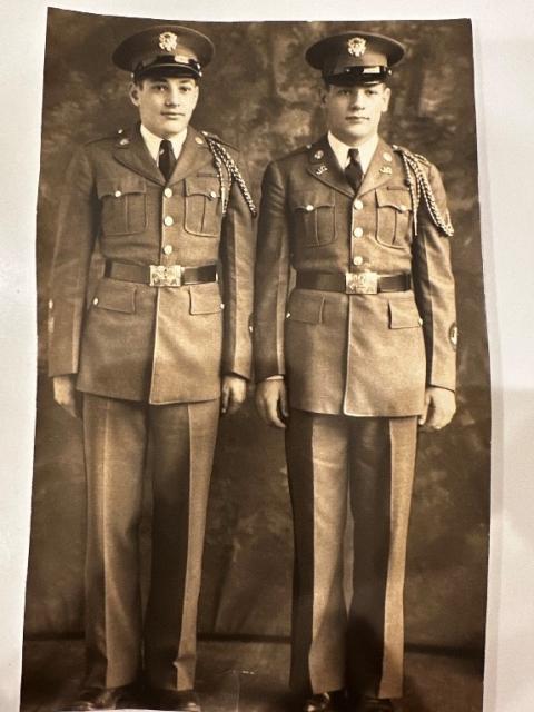 Reed W. Jones and another man posing in full uniform