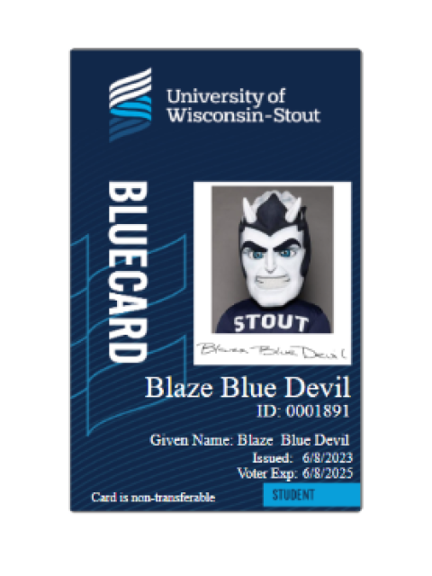 UW-Stout Polytechnic Student Blue Card Example 