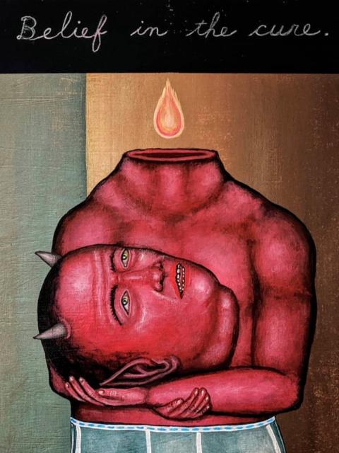 'Belief in the Cure' by Fred Stonehouse, acrylic on panel
